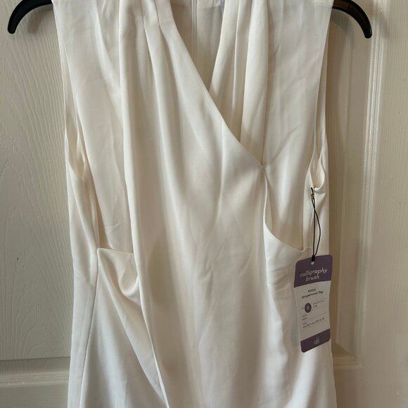 Cabi Ivory Sleeveless Wraparound Top Sz. 8 - Picture 5 of 6